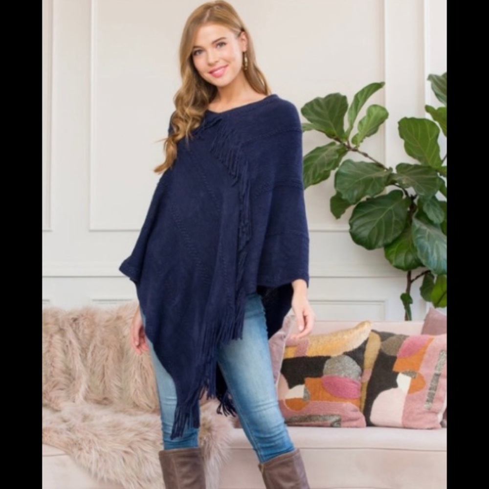 EUC - Navy Poncho